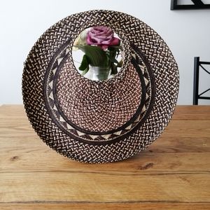 Circle straw tribal pattern bag